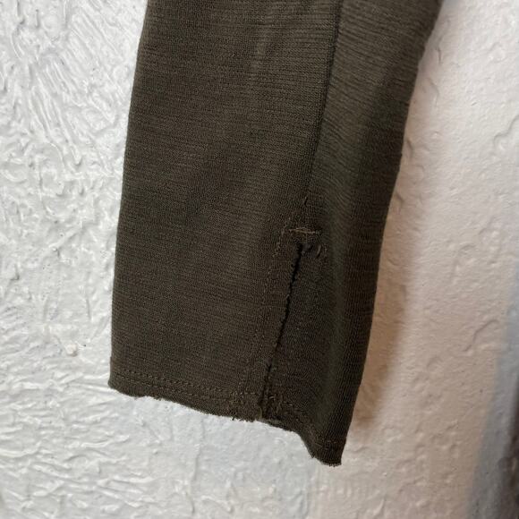 Nau Green Merino Wool Long Sleeve Dress Olive Green Size Small - Picture 3 of 5